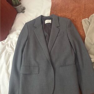Gray Single-Breasted Men's Blazer